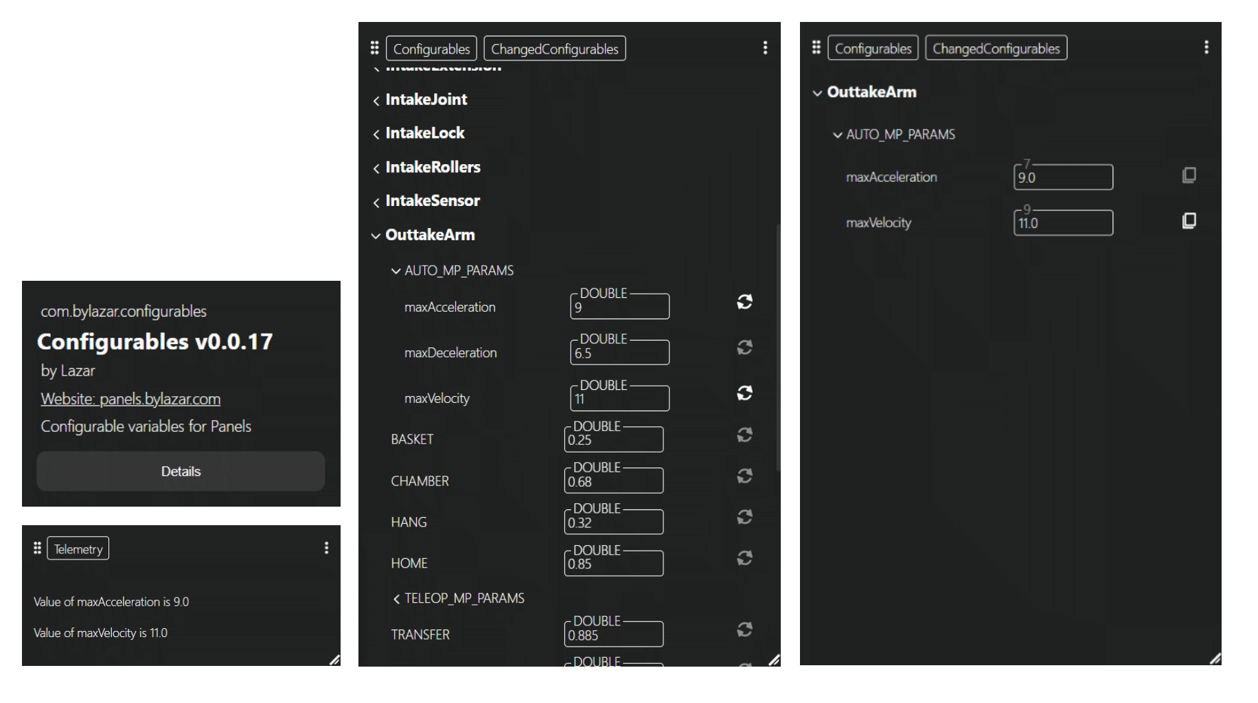 Configurables plugin
