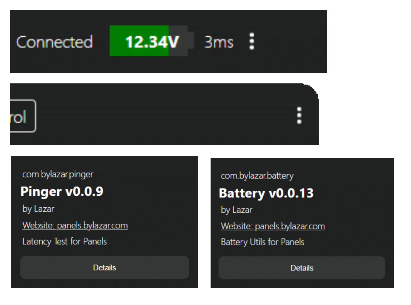 Battery and Pinger plugins